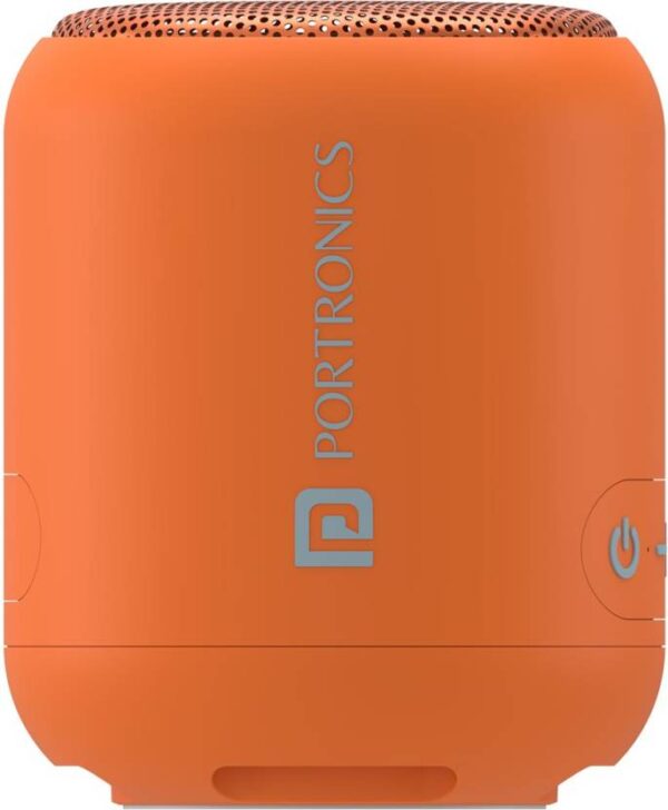 Portronics SoundDrum 1 10W TWS Portable, Inbuilt-FM & Type C Charging 10 W Bluetooth Speaker  (Orange, Mono Channel)