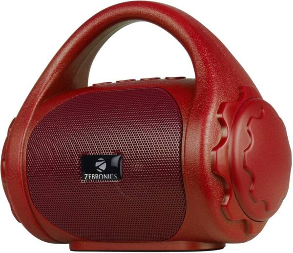 ZEBRONICS PSPK9 (County) with Built-in FM Radio ,Aux input 3 W Bluetooth Speaker  (Red, Mono Channel)